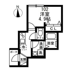 ワンルーム 間取り図