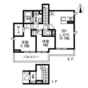 2LDK 間取り図