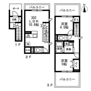 2LDK 間取り図