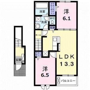 2LDK 間取り図