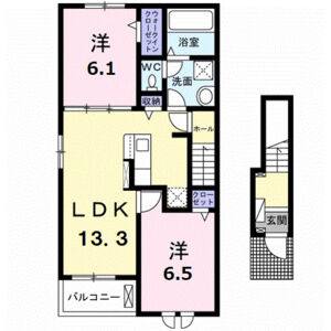 2LDK 間取り図