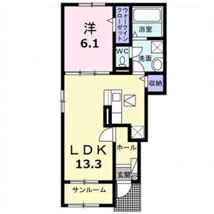 1LDK 間取り図