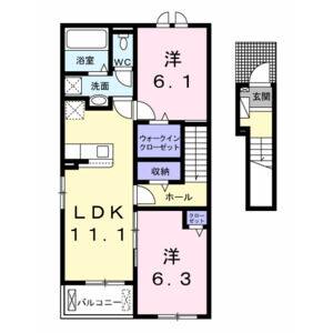 2LDK 間取り図