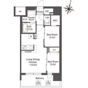 2LDK 間取り図