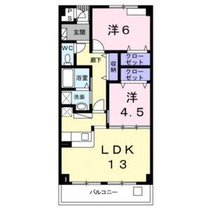 2LDK 間取り図