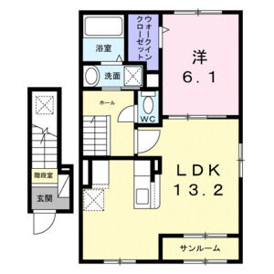 1LDK 間取り図
