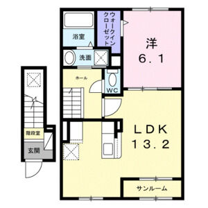 1LDK 間取り図
