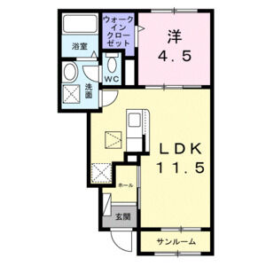 1LDK 間取り図