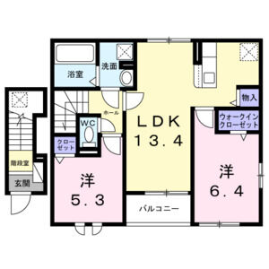 2LDK 間取り図