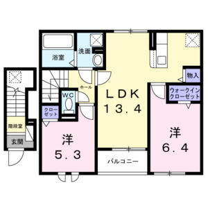 2LDK 間取り図
