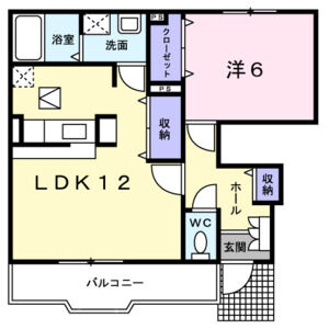 1LDK 間取り図