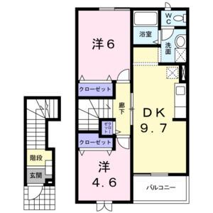 2LDK 間取り図