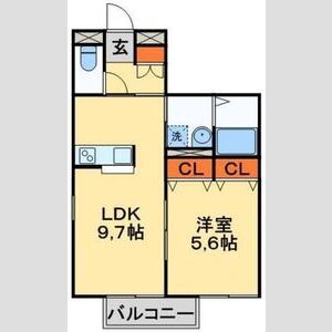 1LDK 間取り図