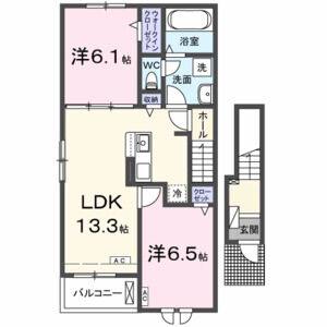 2LDK 間取り図
