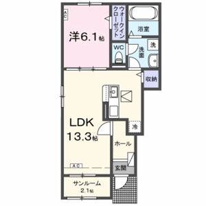 1LDK 間取り図