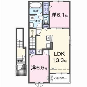 2LDK 間取り図