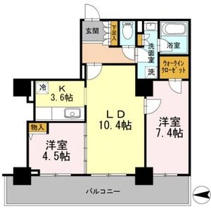 2LDK 間取り図