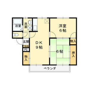 2DK 間取り図