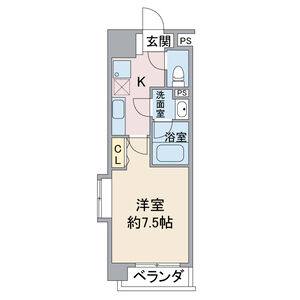 1K 間取り図