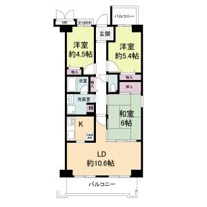 3LDK 間取り図