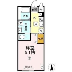 1K 間取り図