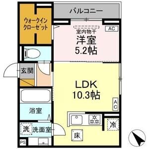 1LDK 間取り図