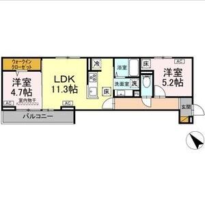 2LDK 間取り図