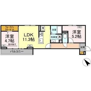2LDK 間取り図