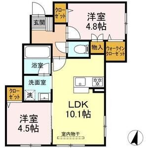 2LDK 間取り図