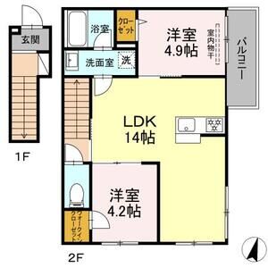 2LDK 間取り図