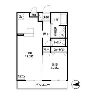 1LDK 間取り図
