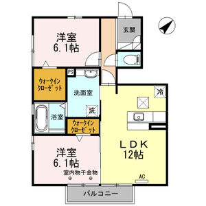 2LDK 間取り図