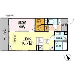 1LDK 間取り図