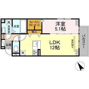 1LDK 間取り図
