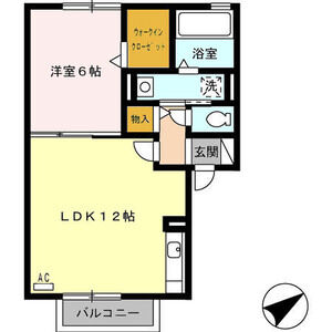 1LDK 間取り図