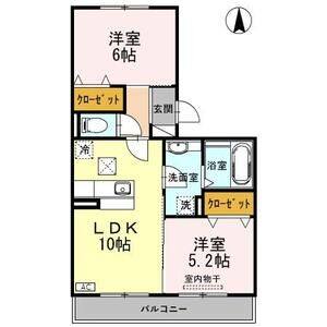 2LDK 間取り図