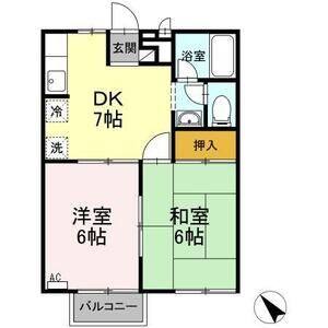 2DK 間取り図