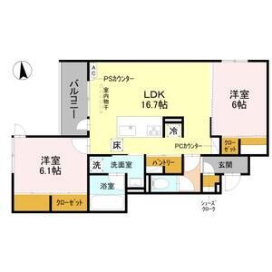 2LDK 間取り図