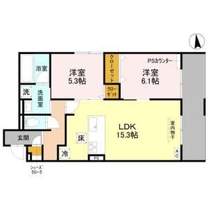 2LDK 間取り図