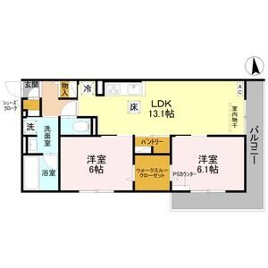 2LDK 間取り図