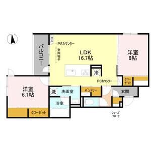 2LDK 間取り図