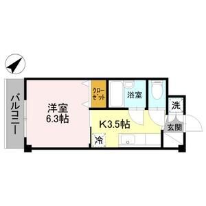 1K 間取り図