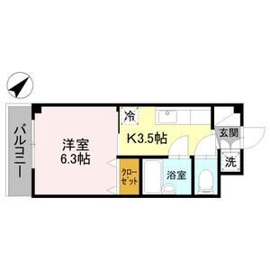 1K 間取り図