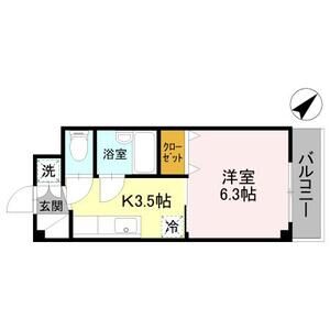 1K 間取り図