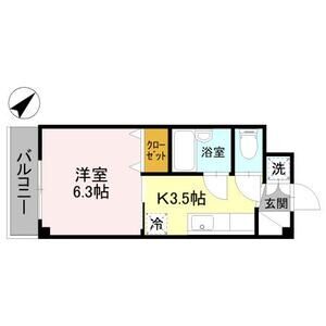 1K 間取り図