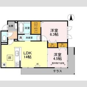 2LDK 間取り図