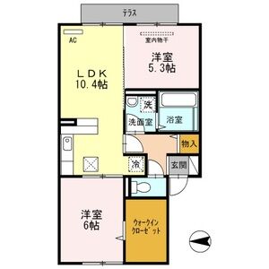 2LDK 間取り図