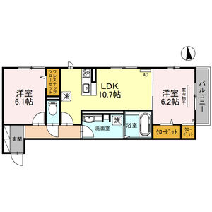 2LDK 間取り図
