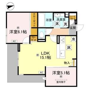 2LDK 間取り図