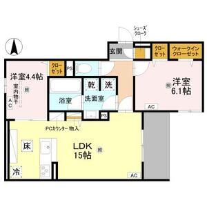2LDK 間取り図